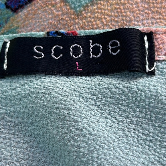 Scobe Green Floral Summer Wrap Dress Size Large - Picture 11 of 11